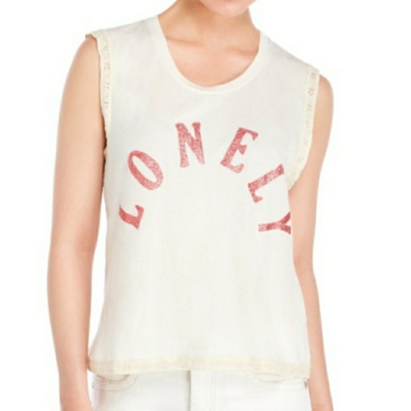 Wildfox Women/'s Unicorn Barback Tank Top Glitter White Size M